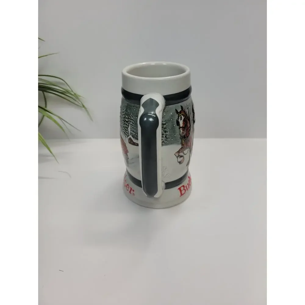 1982 Budweiser Holiday Beer Stein Clydesdales 50th Anniversary 1933-1983